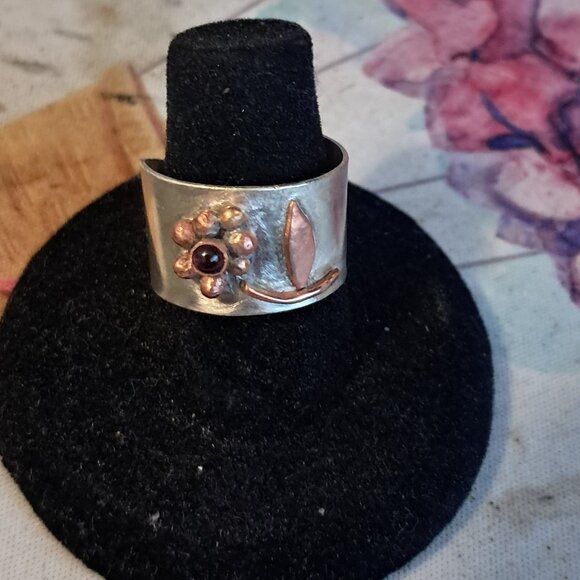 Handmade Jewelry - Strerling Silver Free Form Design Ring